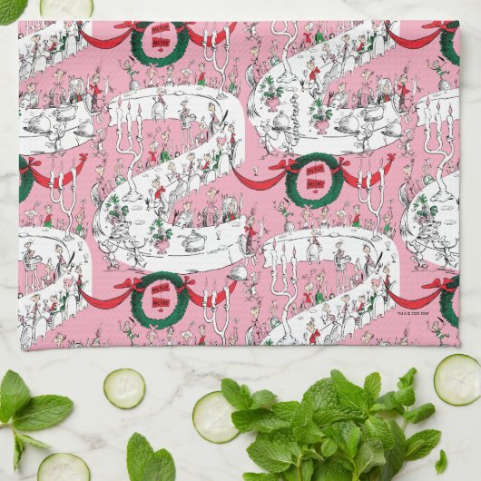 The Whos' Merry Christmas Feast Geschirrtuch (Gefaltet)