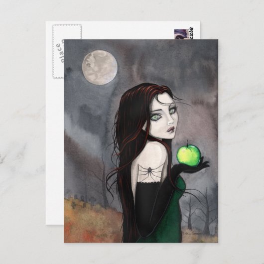 The Widow Gothic WItch Fantasy Art Postcard Postkarte (Vorne/Hinten)