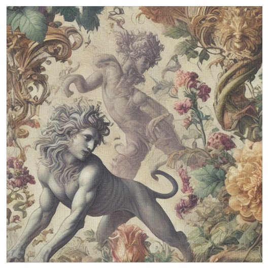The Wild Lush – Gotische Statement-Fliese Stoff (Nahaufnahme)