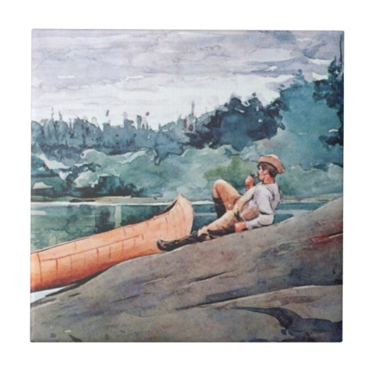 The Wilderness Guide (von Winslow Homer) Fliese (Vorderseite)