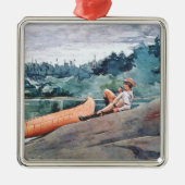 The Wilderness Guide (von Winslow Homer) Ornament Aus Metall (Vorne)