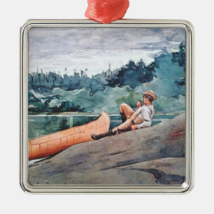 The Wilderness Guide (von Winslow Homer) Ornament Aus Metall