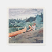 The Wilderness Guide (von Winslow Homer) Serviette (Vorderseite)