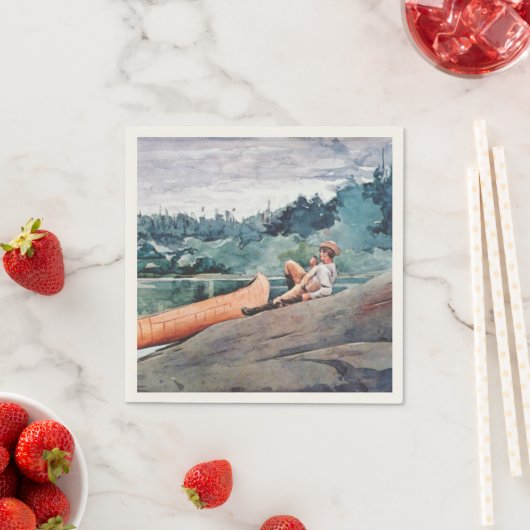 The Wilderness Guide (von Winslow Homer) Serviette (Beispiel)