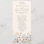The Wildflower Meadow Hochzeitssuite - Programm (Vorderseite)