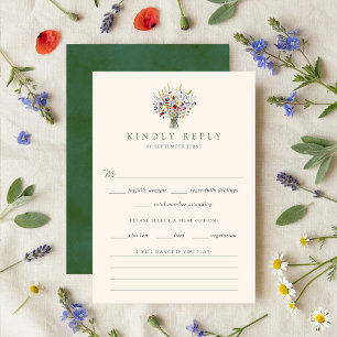 The Wildflower Meadow Hochzeitssuite - RSVP Karte