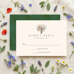 The Wildflower Meadow Hochzeitssuite - RSVP Karte