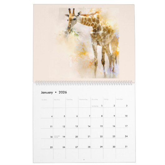 The Wildlife Art Calendar Personalize The Year Kalender (Jan 2026)