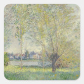 The Willows Claude Monet 1880 Quadratischer Aufkleber (Vorderseite)