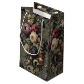 The Wilted Vigil - Gothic Floral Kleine Geschenktüte (Rückseite Schrägansicht)