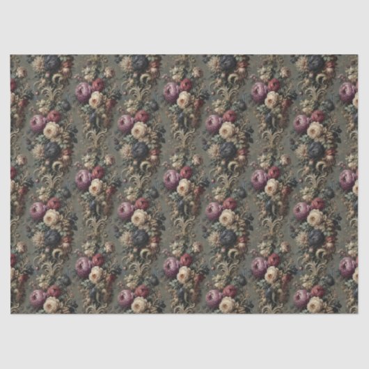 The Wilted Vigil - Gothic Floral Seidenpapier (Vorderseite)