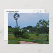 The Windmill in the Wildflowers Postkarte (Vorne/Hinten)