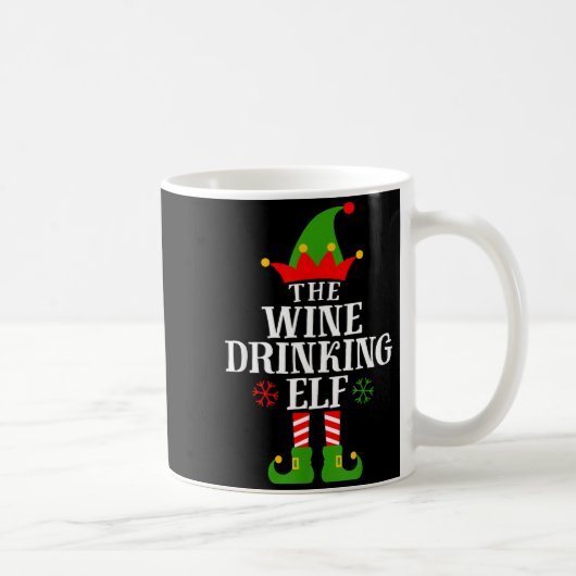The Wine Drinking Elf Funny Matching Family Christ Kaffeetasse (Rechts)