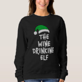 The Wine Drinking Elf Sweatshirt (Vorderseite)