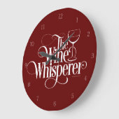 The Wine Whisperer Große Wanduhr (Winkel)
