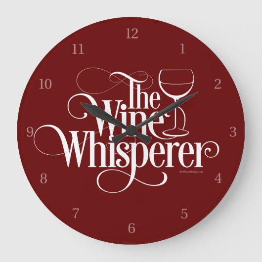 The Wine Whisperer Große Wanduhr (Vorderseite)