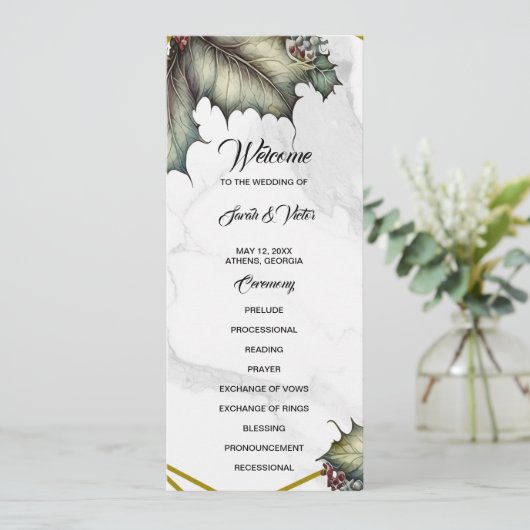 The Winery 2 sided Program Card Programm (Stehend Vorderseite)