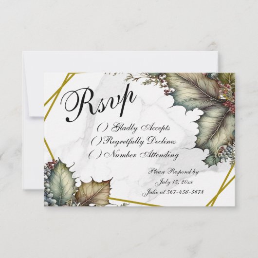 The Winery RSVP Card (Vorderseite)