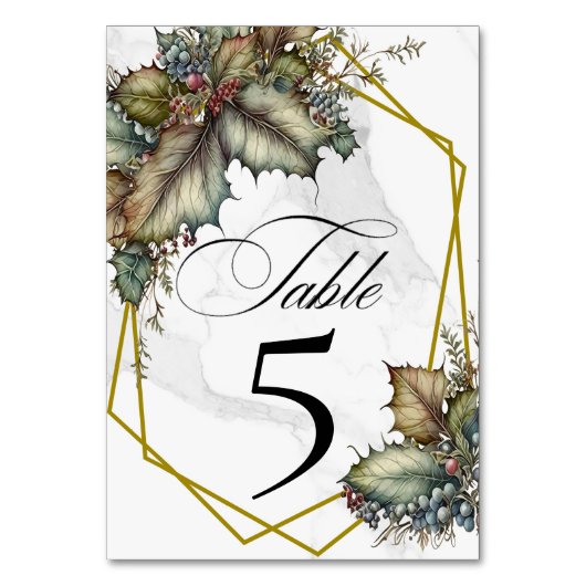 The Winery Table Number Card Tischnummer (Vorderseite)