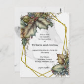 The Winery Wedding Invitation Postkarte (Vorne/Hinten)