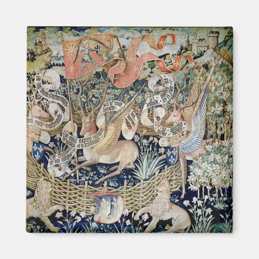 The Winged Deer (Tapestry) Magnet (Vorne)