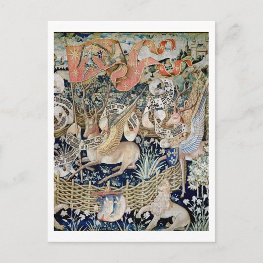 The Winged Deer (Tapestry) Postkarte (Vorderseite)