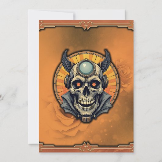 The winged skull.  einladung (Rückseite)