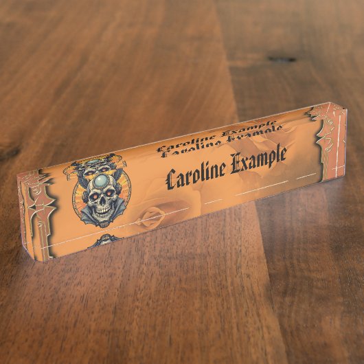 The winged skull. namensplakette (Seite)