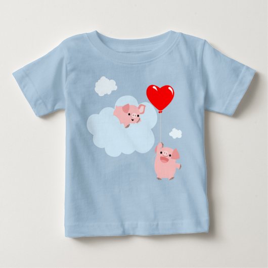 The Wings of Liebe (Cartoon Pigs) Baby T - Shirt (Vorderseite)