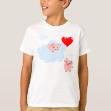 The Wings of Liebe (Cartoon Schweine) Children T -