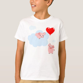 The Wings of Liebe (Cartoon Schweine) Children T - T-Shirt