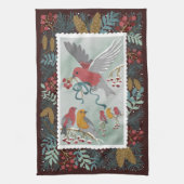 The Winter Earth Song Crimson Red Kitchen Handtüch Geschirrtuch (Vertikal)