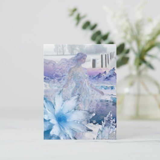 The winter Goddess Snow and Ice Postkarte (Stehend Vorderseite)