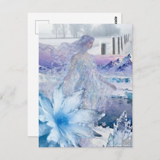 The winter Goddess Snow and Ice Postkarte (Vorne/Hinten)