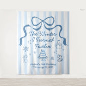The Winter I turned 12 Birthday Banner  Wandteppich (Vorderseite)