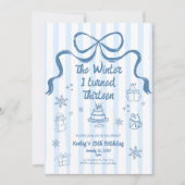 The Winter I turned 13 Birthday Invitation Einladung (Vorderseite)