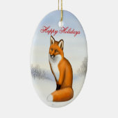 The Winter Red Fox Customizable Ornament (Rechts)