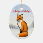 The Winter Red Fox Customizable Ornament (Hinten)
