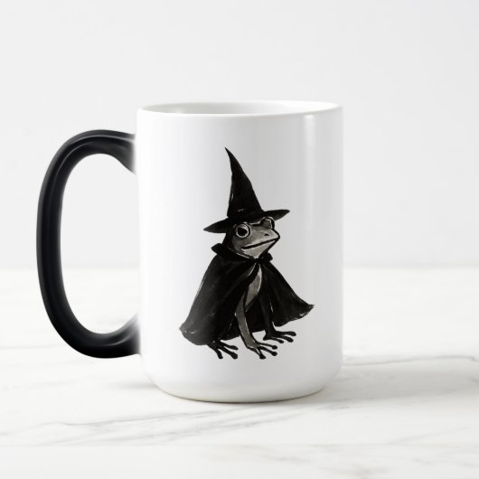 The Witch Frog – Ink Brush Halloween Design on Verwandlungstasse (Links)