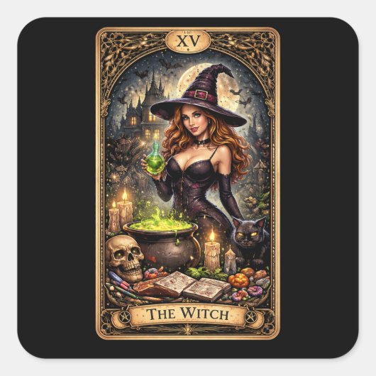 The Witch’s Brew Quadratischer Aufkleber (Vorderseite)