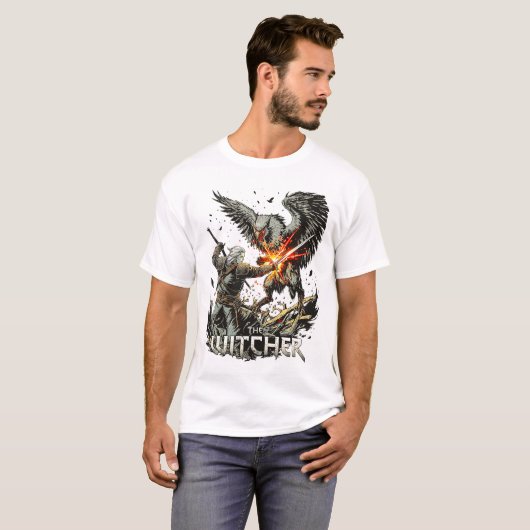 The Witcher Monster Hunter - Fantasy Warrior T-Shi T-Shirt (Vorne ganz)