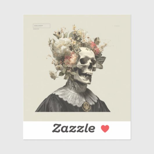 The Withering Courtier – Gothic Fine Art Aufkleber (Blatt)