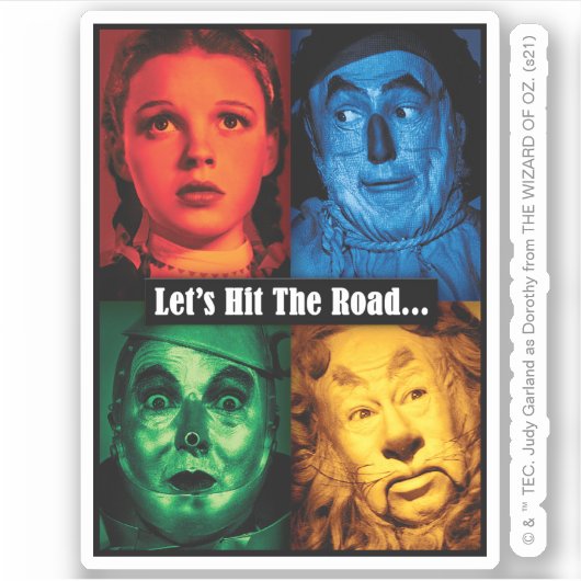 The Wizard Of Oz™ | Let's Hit The Road Aufkleber (Vorderseite)