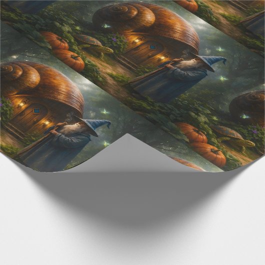 The wizard of the Shell fantasy mat wrapping paper Geschenkpapier (Ecke)