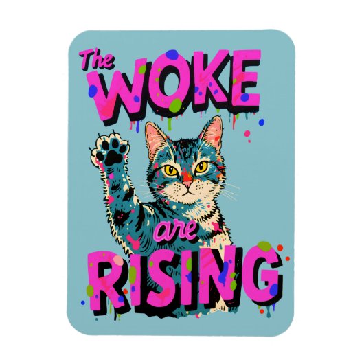 The Woke Are Rising Magnet (Vertikal)