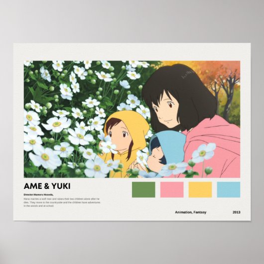 The Wolf Children anime poster (Vorne)