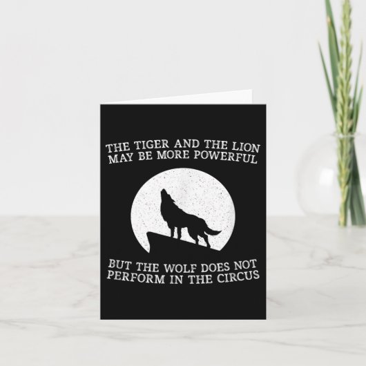 The Wolf Doesn't Perform In The Circus Cool Wolf M Karte (Vorderseite)