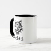 The Wolf Personalized Coffee Cup Tasse (Vorderseite Links)