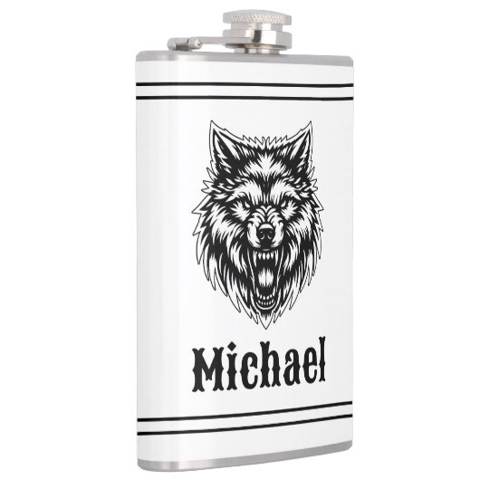 The Wolf Personalized Flachmann (Rechts)