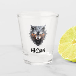 The Wolf Personalized Schnapsglas
